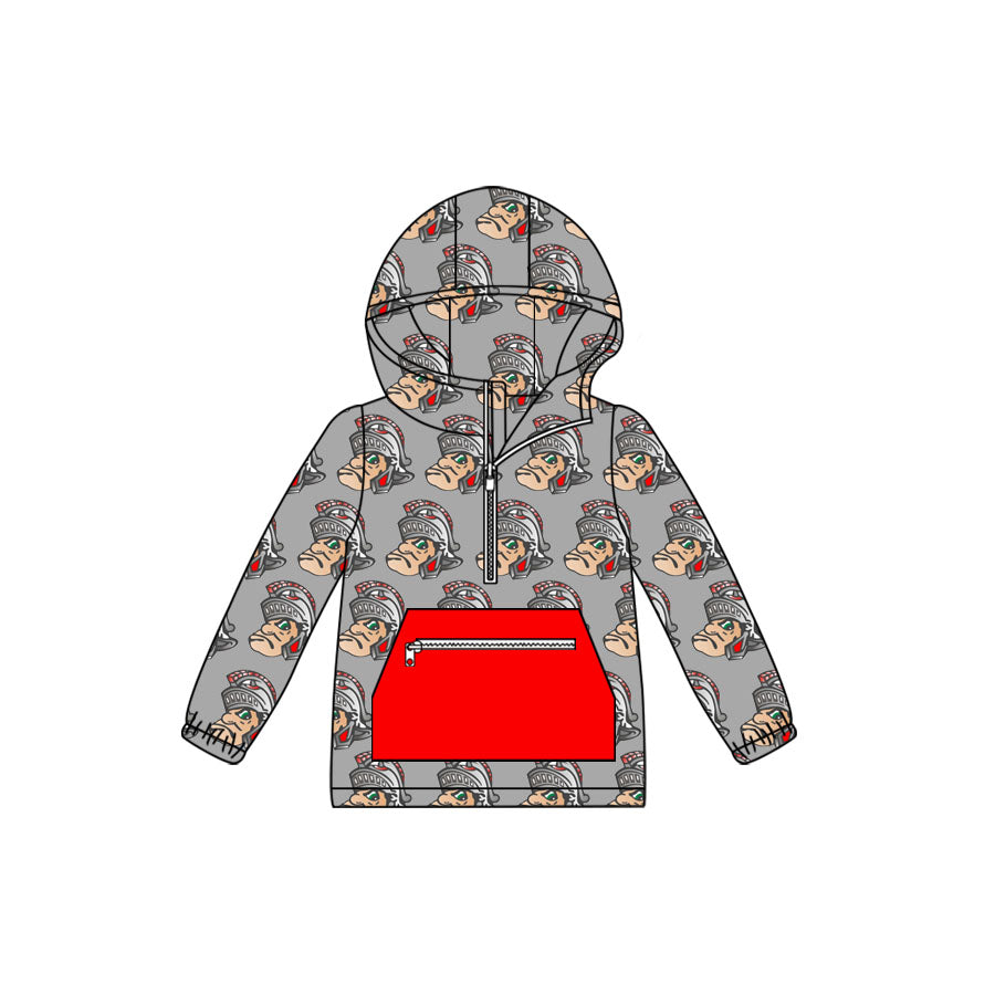 (Custom Design Preorder MOQ 5 Each Item) Team's Lima Senior Print Kids Fall Zipper Hoodie Top Mom and Me Matching Clothes