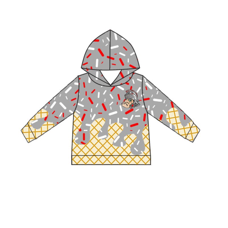 (Custom Design Preorder MOQ 5 Each Design) Team's Lima Senior Sprinkles Print Hoodie Top Mom and Me Matching Clothes