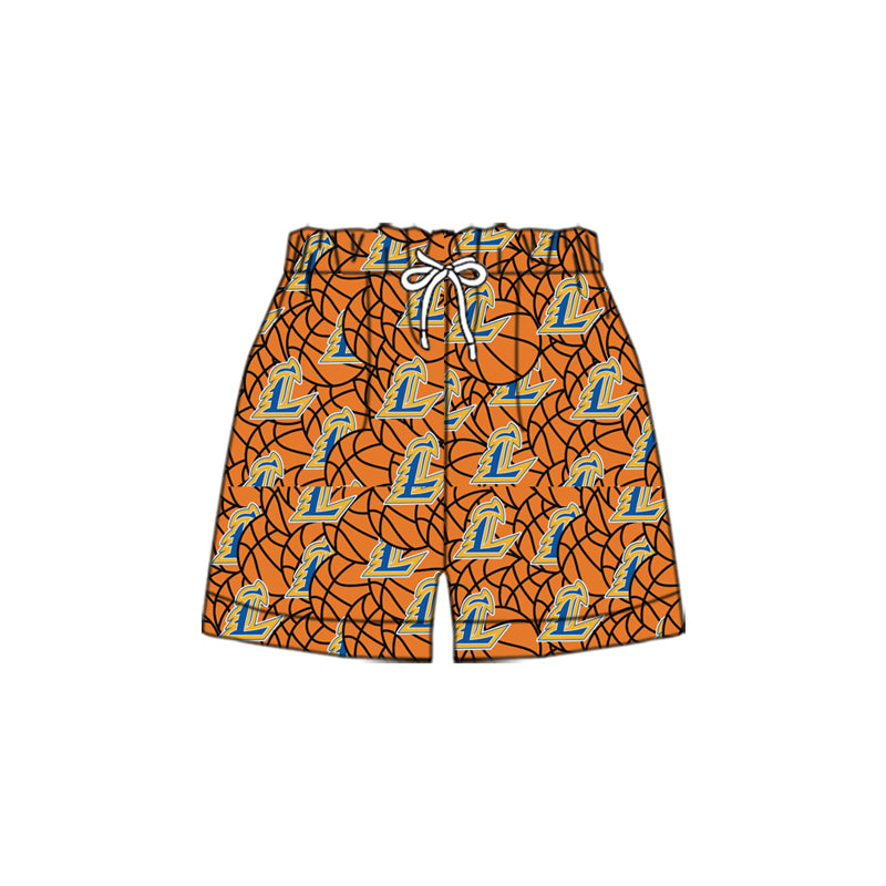 (Custom Design Preorder MOQ 5 Each Design) Team's Lincolnview Lancers Basketball Print Summer Bottom Sports Shorts Mom and Me Matching Clothes