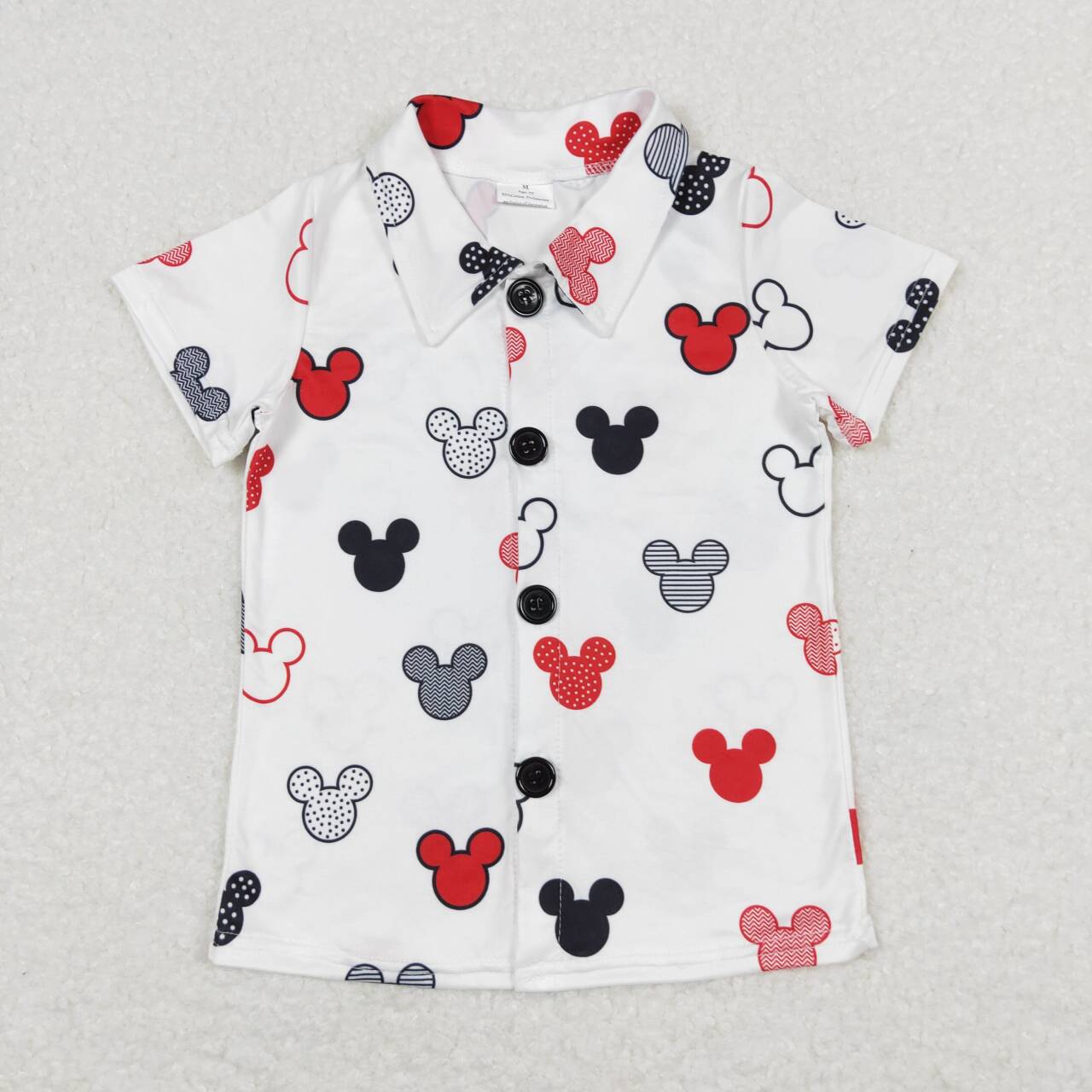 BT0607 Cartoon Mouse Print Boys Summer Tee Shirts Top
