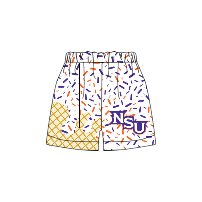 (Custom Design Preorder MOQ 5) Team's White NSU Sprinkles Kids Bottom Shorts