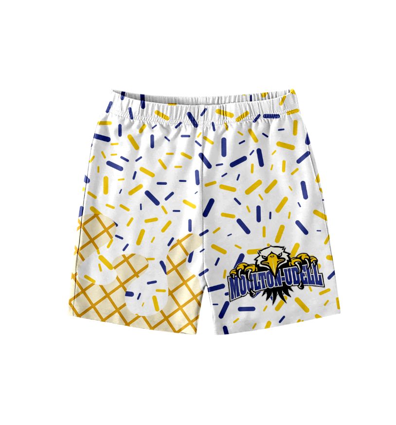 (Custom Design Preorder MOQ 5) Team's White MOULTON-UDELL Sprinkles Adult Bottom Shorts
