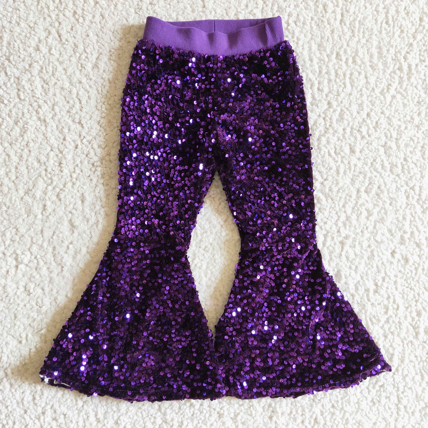 9 Colors Baby Girls Sequin Bell Bottom Pants