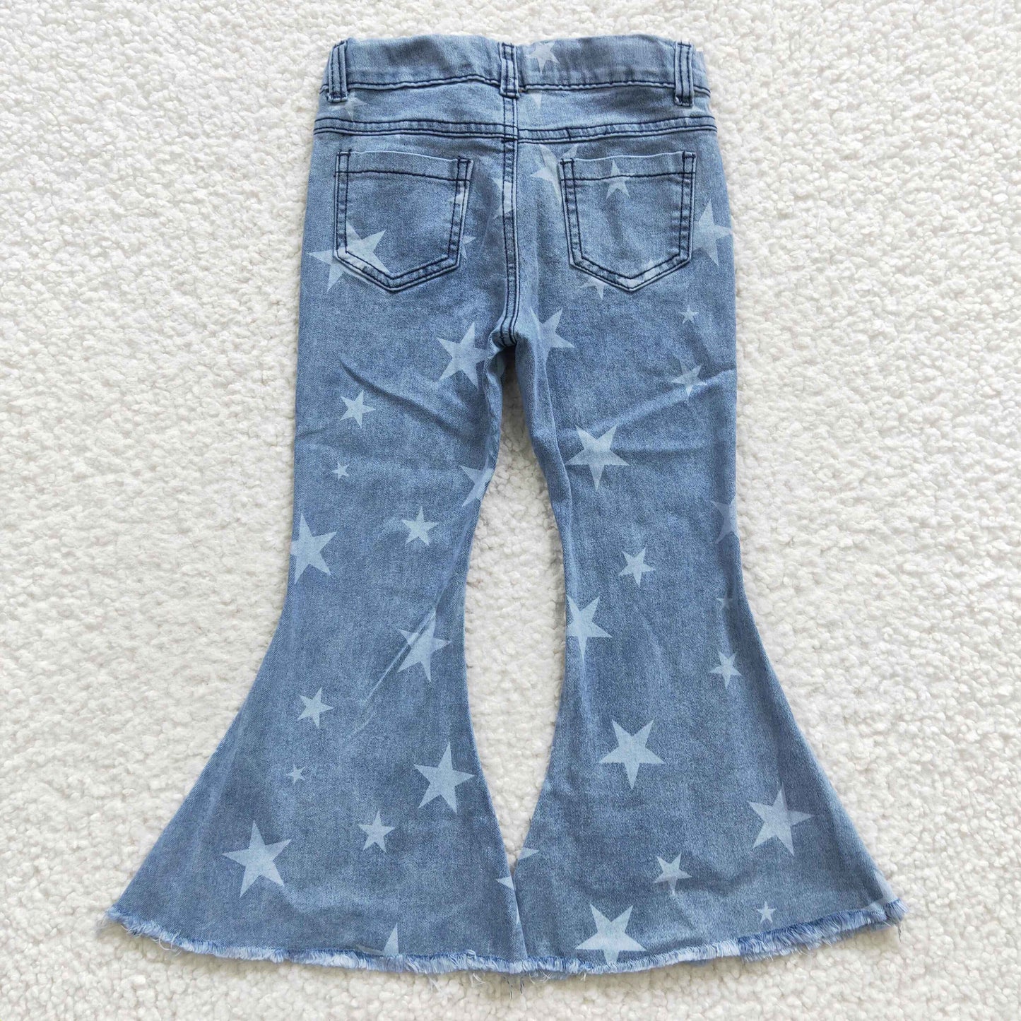 USA-Shop P0108 Girls Star Western Denim Bell Jeans Pants