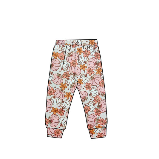 (Pre-order) P0285 Flowers pumpkin print fall pants