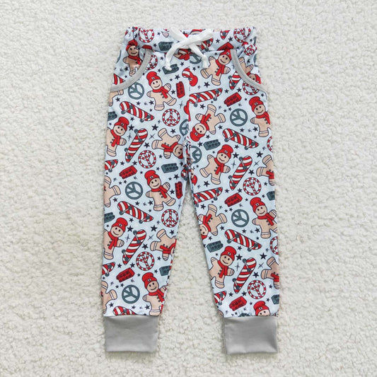P0289 Gingersnap scooter print kids Christmas pants