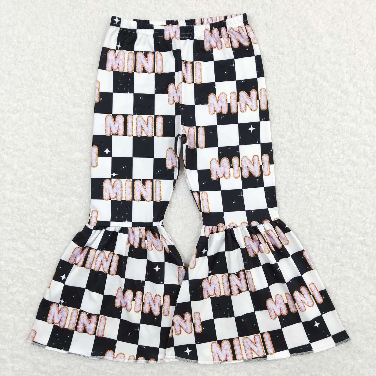 GSPO1185 Black Tassel Top MINI Bell Pants Girls Outfits