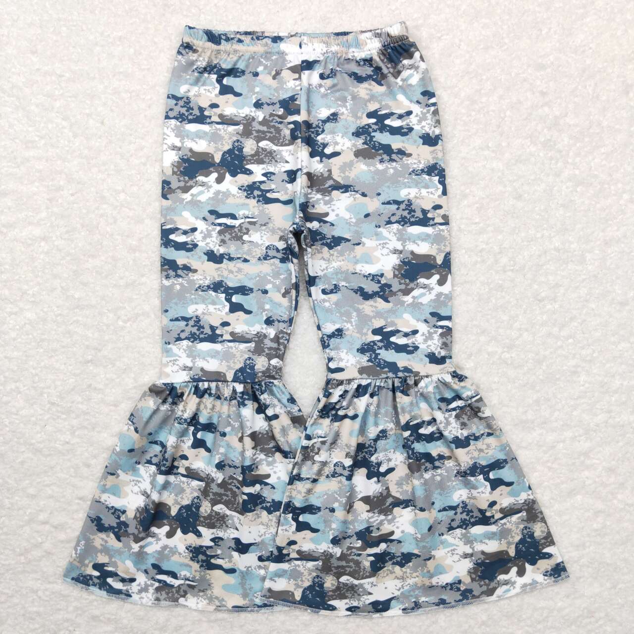 GSPO1167 Black Sleeveless Top Camo Bell Pants Girls Clothes Set