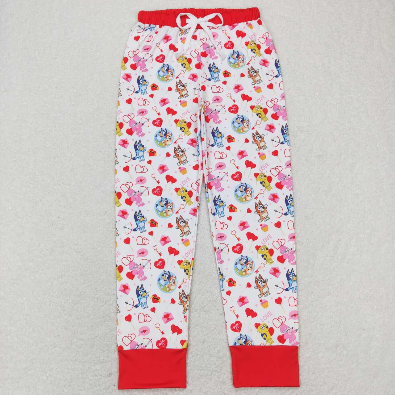 Cartoon Dog Heart Print Family Valentine's Day Matching Clothes