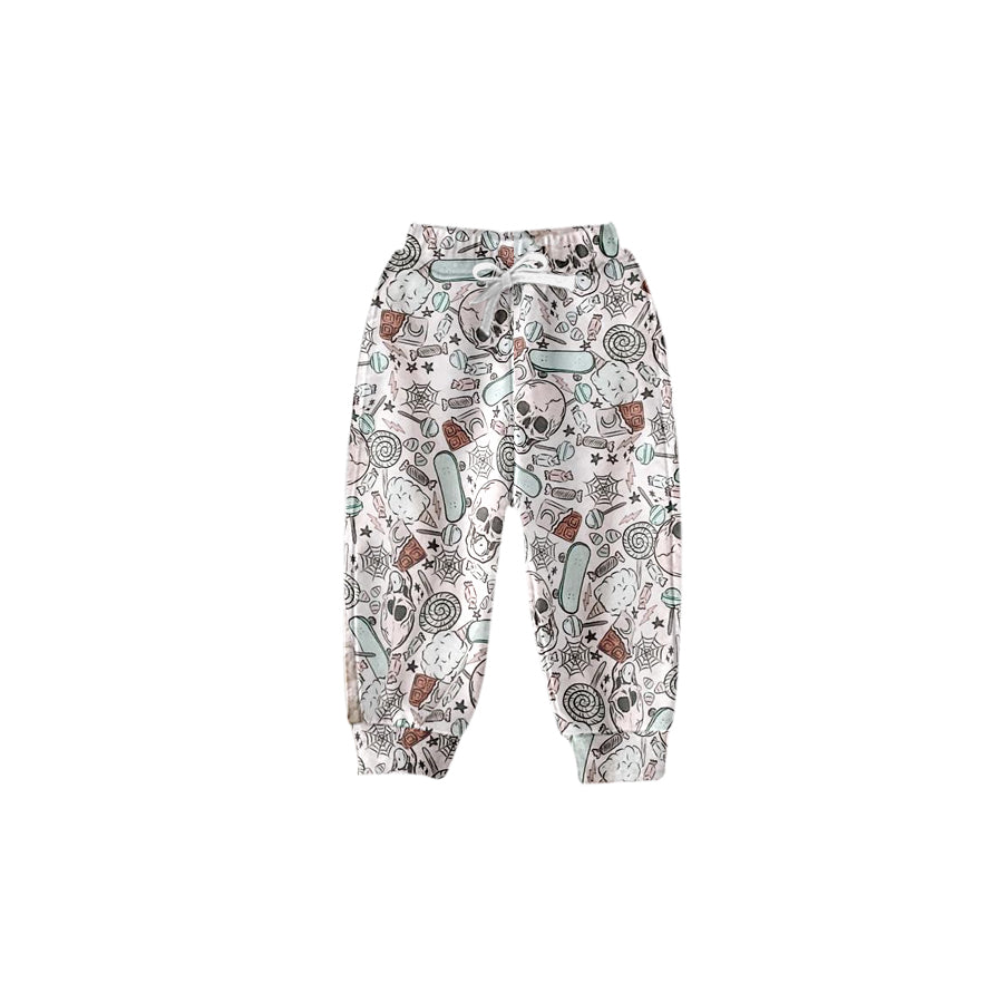 (Pre-order)P0513 Skull Candy Stars Print Boys Halloween Pants