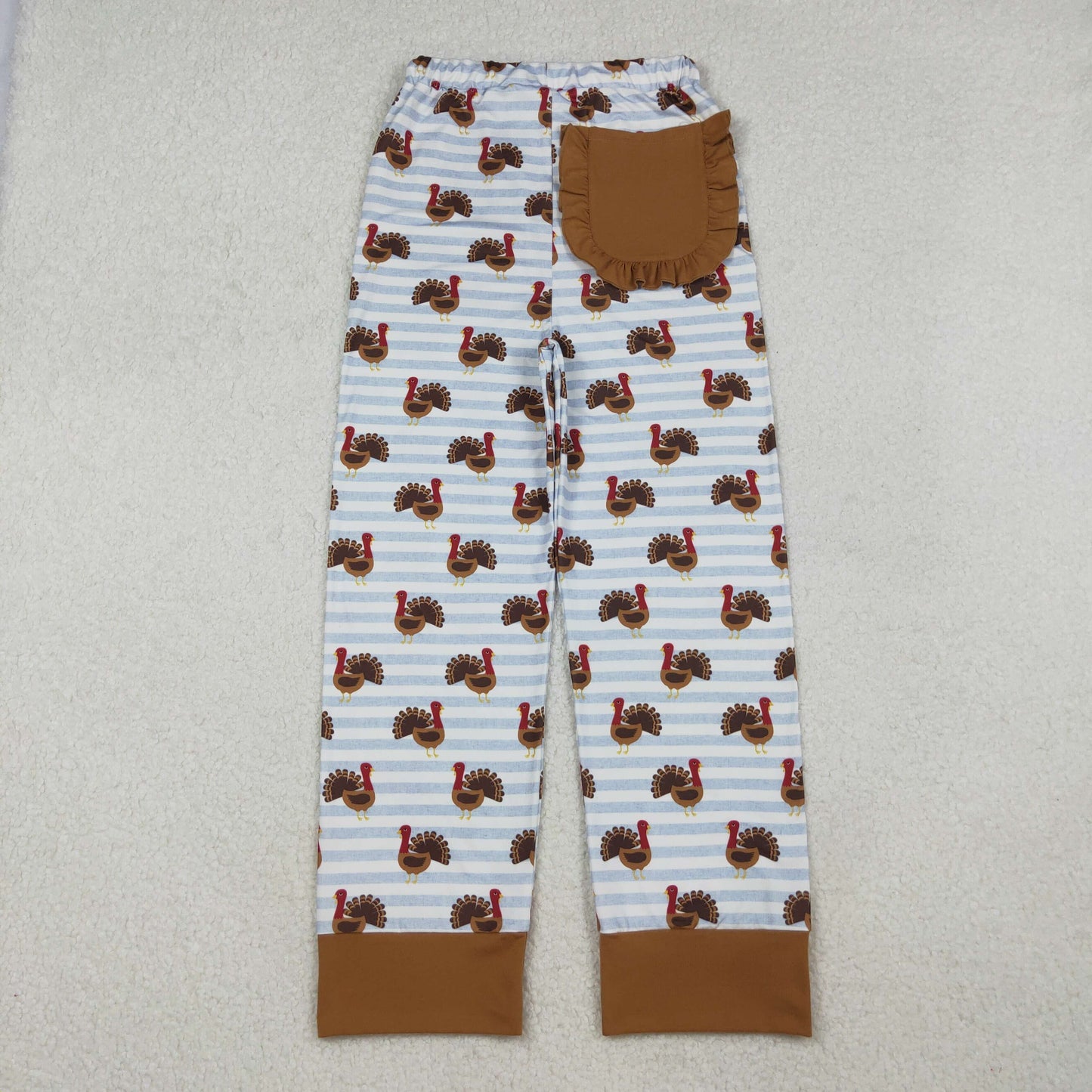 Turkey Print Family Thanksgiving Pajamas Matching Clothes