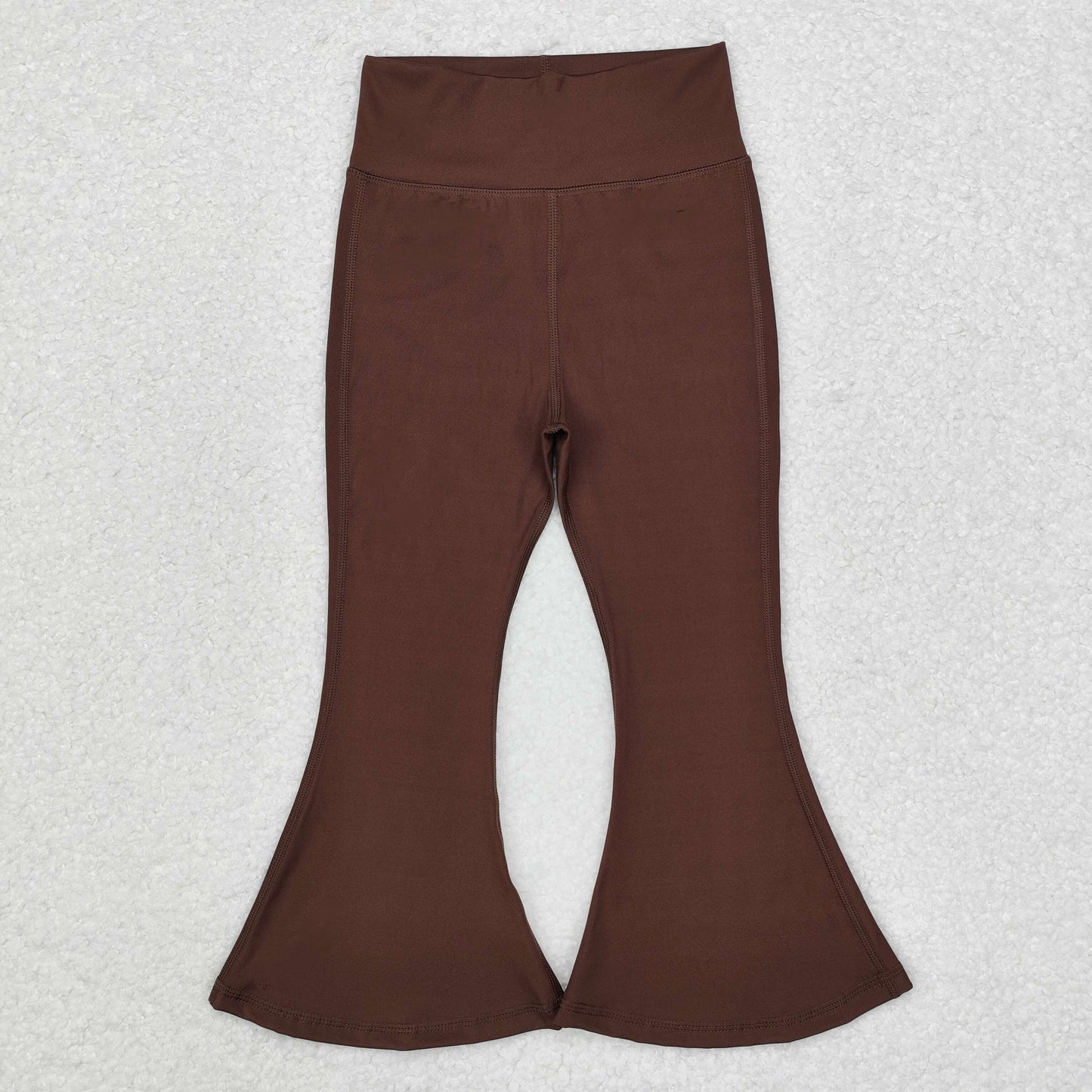 P0571 Wine Color Girls Yoga Bell Bottom Pants