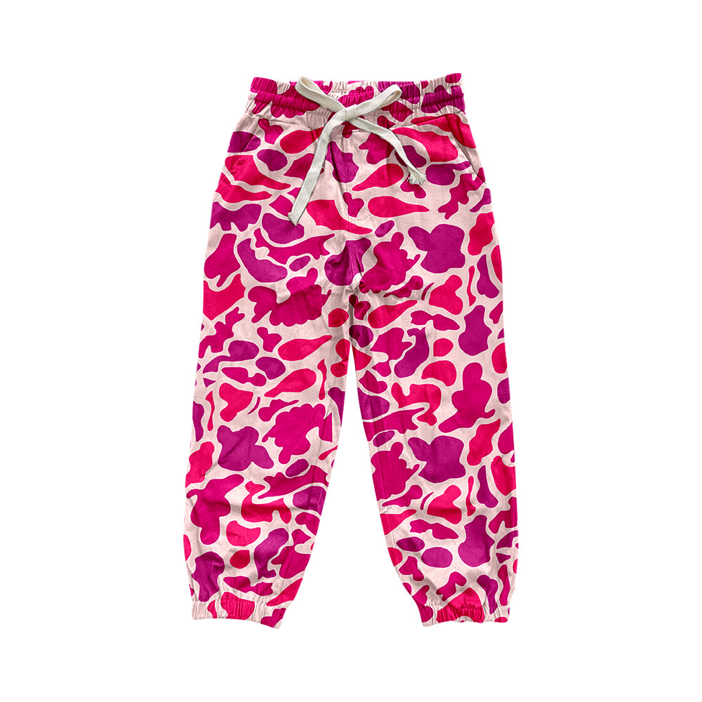 (Pre-order)P0696 Hotpink Camo Print Girls Fall Pants
