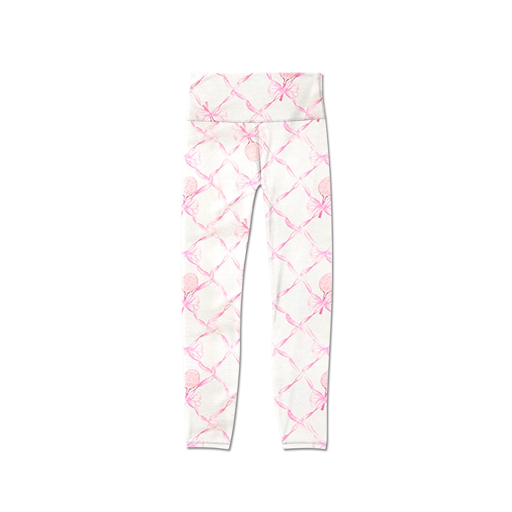 (Pre-order)P0716 Pink Tennis Bow Girls Yoga Legging Pants