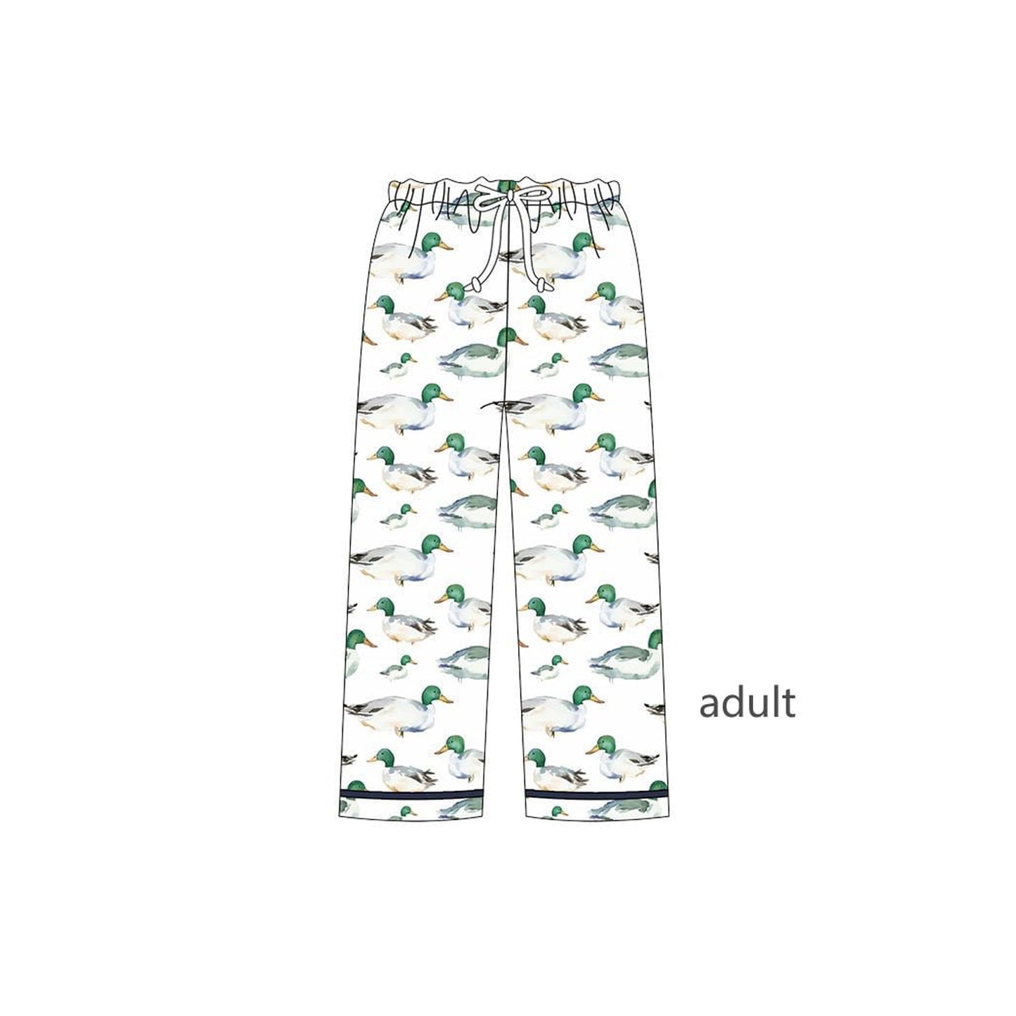 (Pre-order)P0778 Adult Duck Print Woman Pajamas Pants