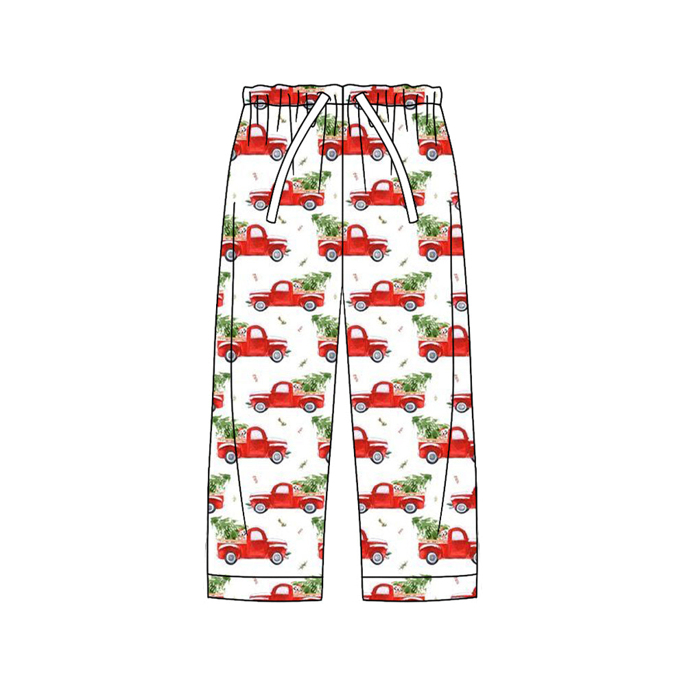 (Pre-order)P0788 Adult Trucks Tree Print Woman Christmas Pajamas Pants