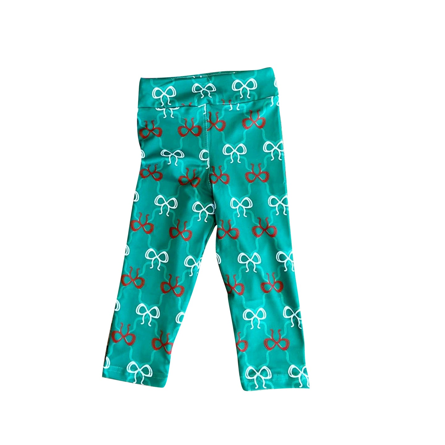 (Pre-order)P0791 Red Green Bows Girls Cristmas Bottom Pants