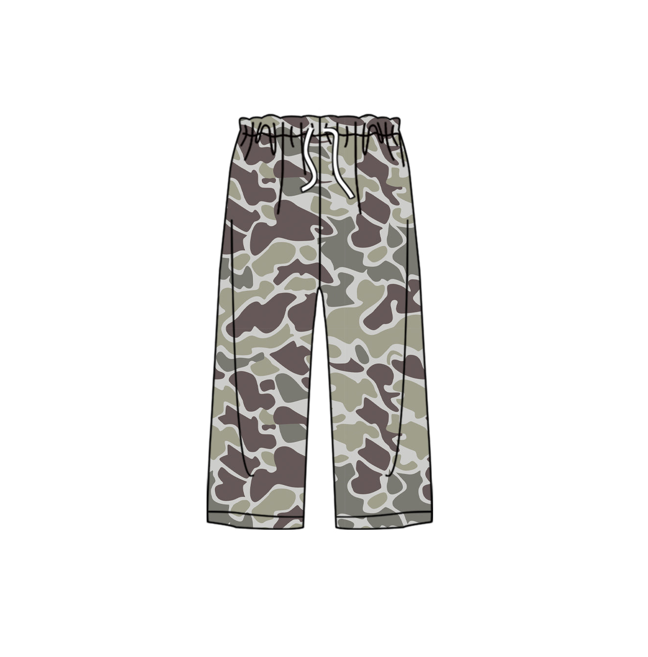 (Pre-order)P0804 Adult Brown Camo Print Woman Pajamas Pants