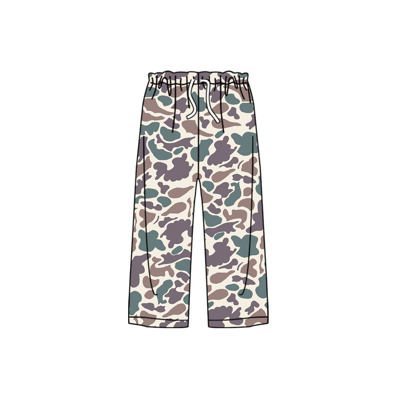 (Pre-order)P0807 Adult Purple Camo Print Woman Pajamas Pants