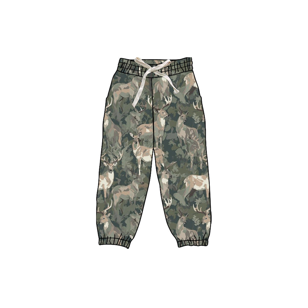 (Pre-order)P0834 Deer Camo Print Kids Joggers Yoga Pants