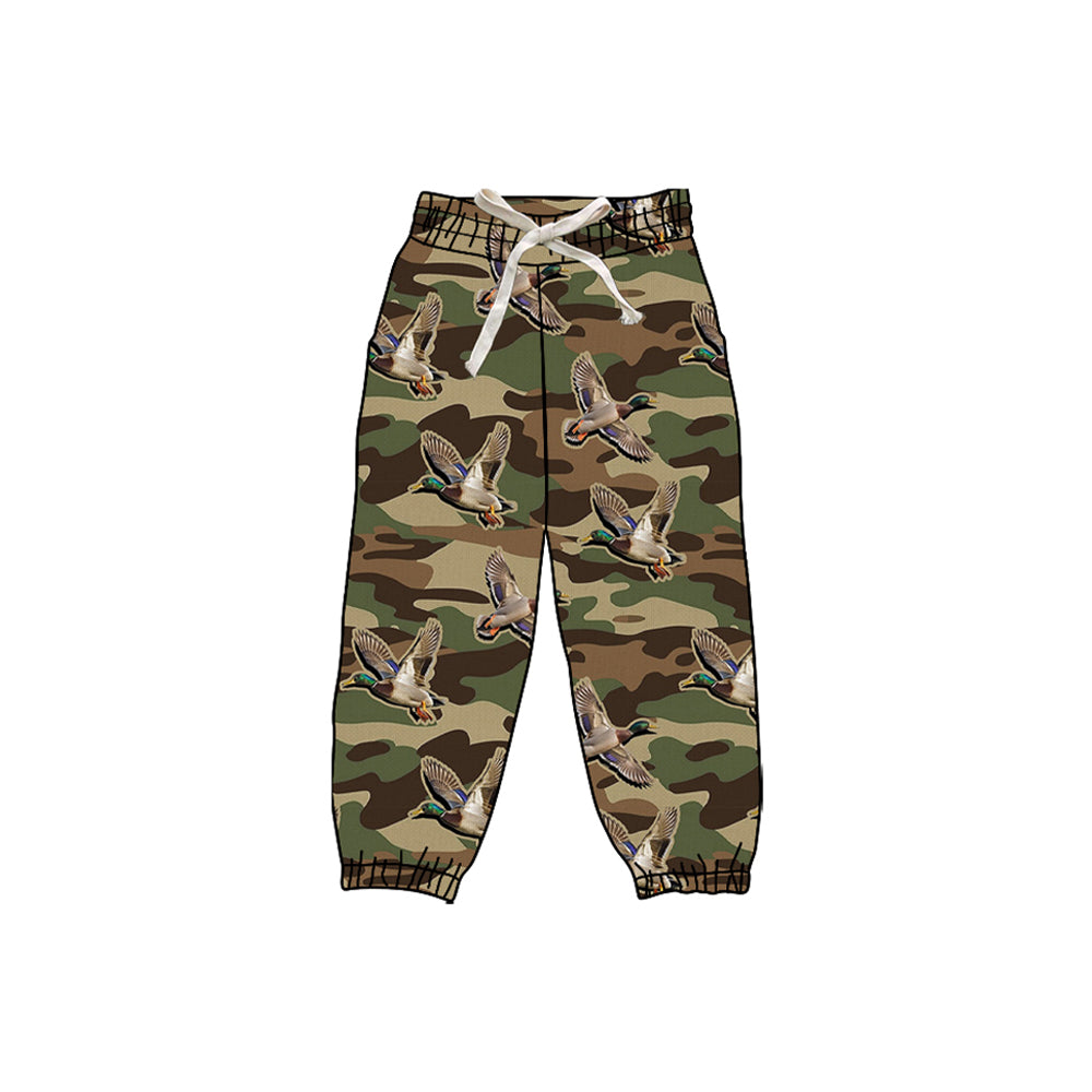 (Pre-order)P0836 Duck Camo Print Kids Joggers Yoga Pants