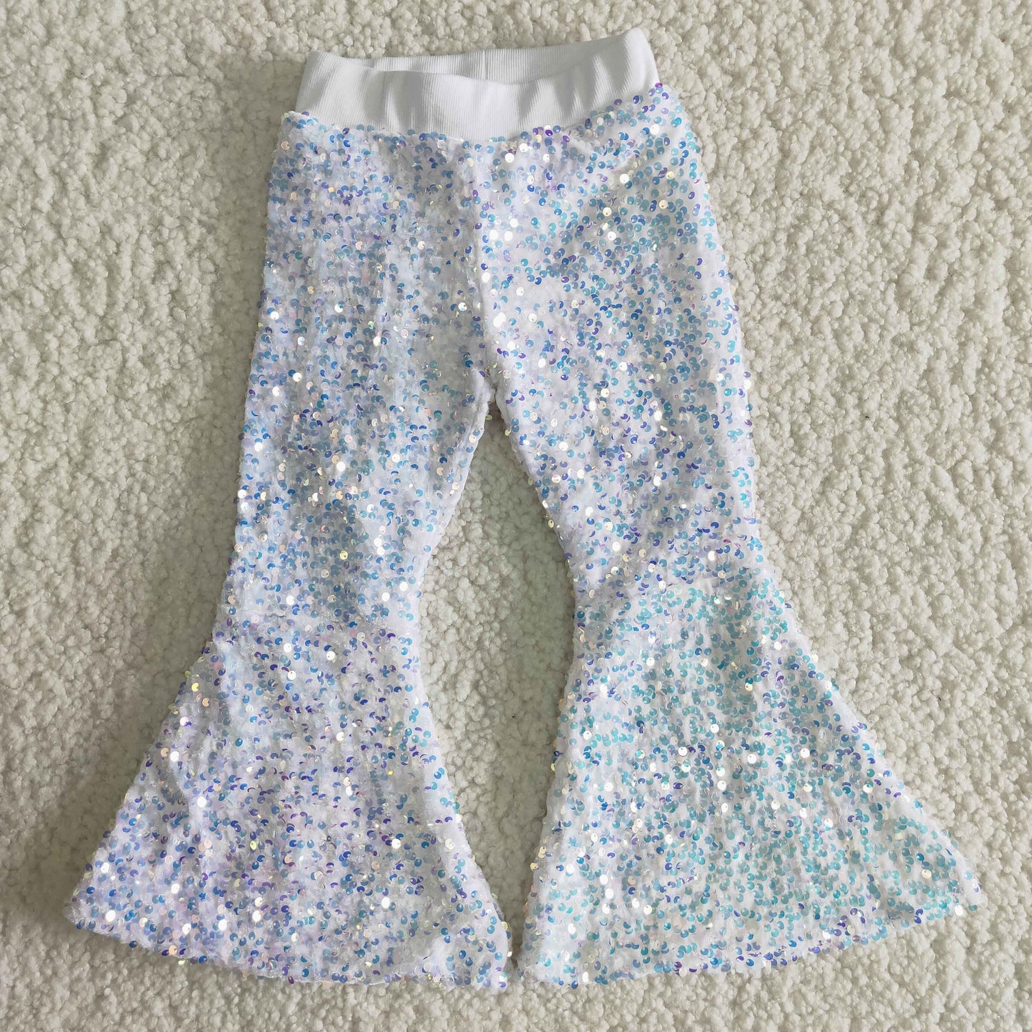 9 Colors Baby Girls Sequin Bell Bottom Pants