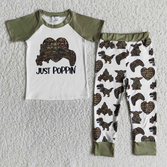 (Promotion)E12-16Boy's short sleeve pants outfits