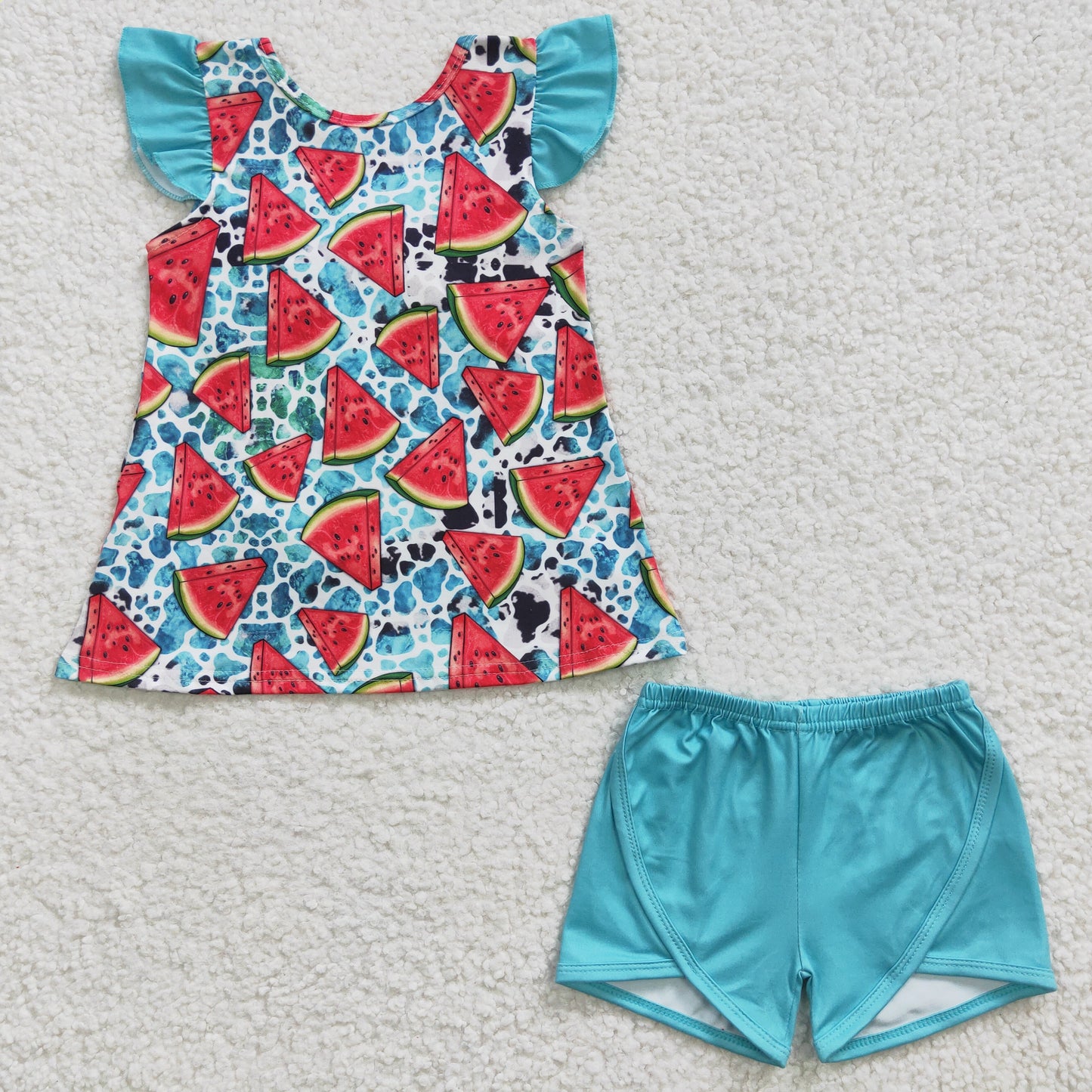 (Promotion)Girls watermelon print summer outfit GSSO0137