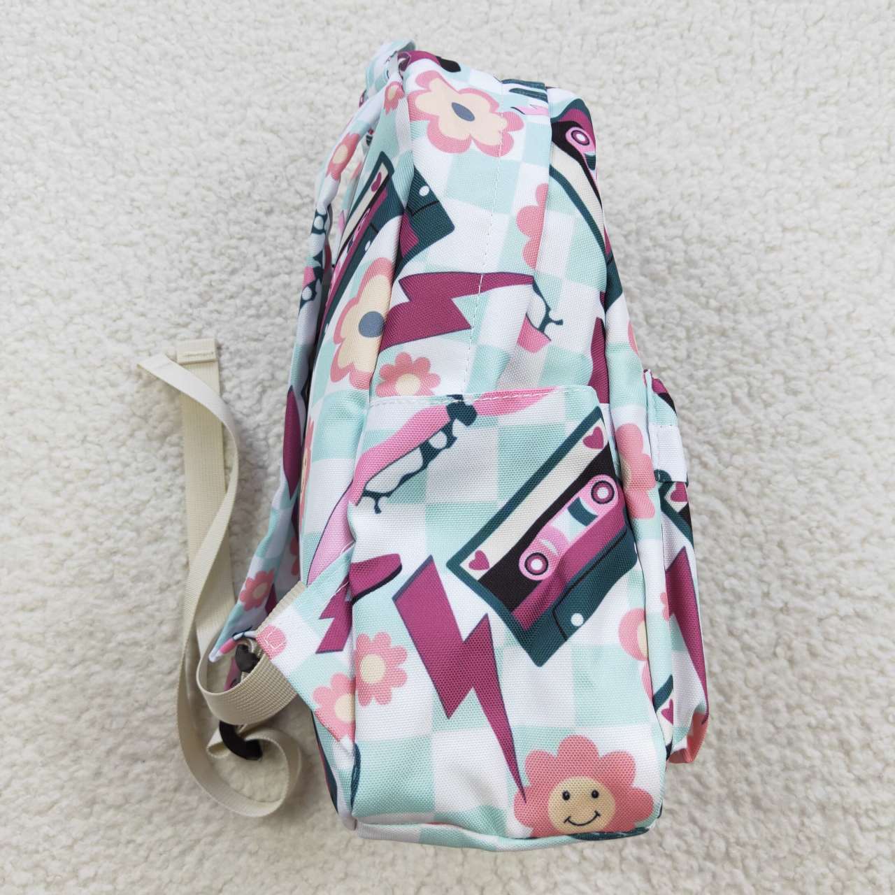 BA0082 Girls bag boots flowers western backpack