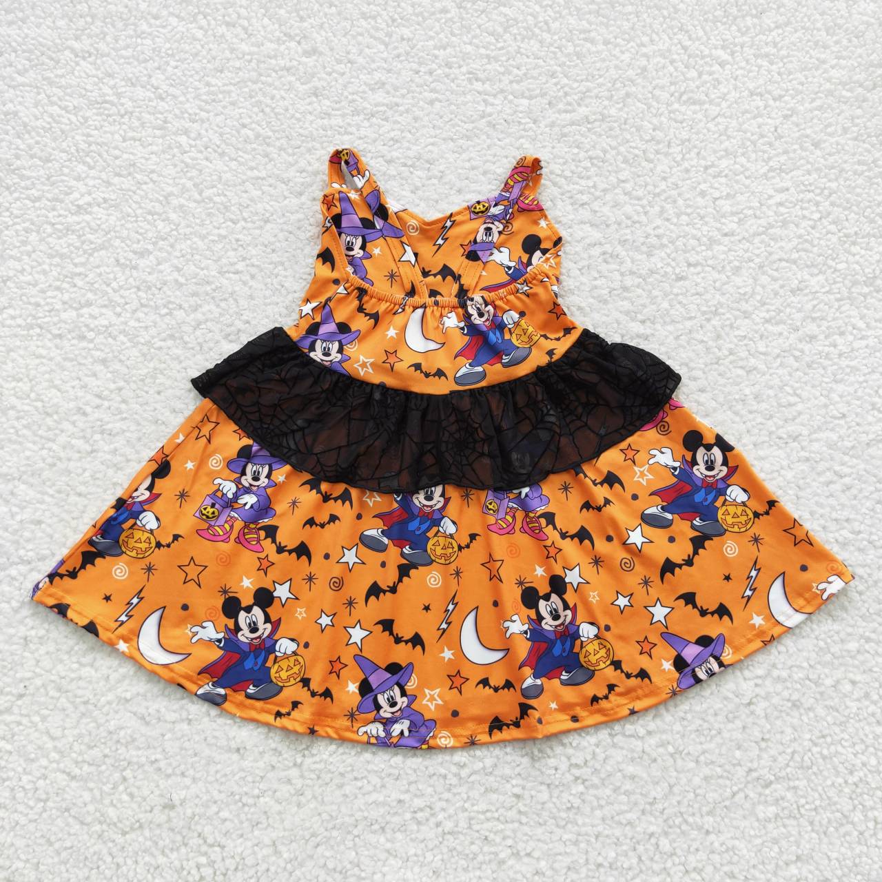 GSD0453 Cartoon mouse Halloween pumpkin knee length dress