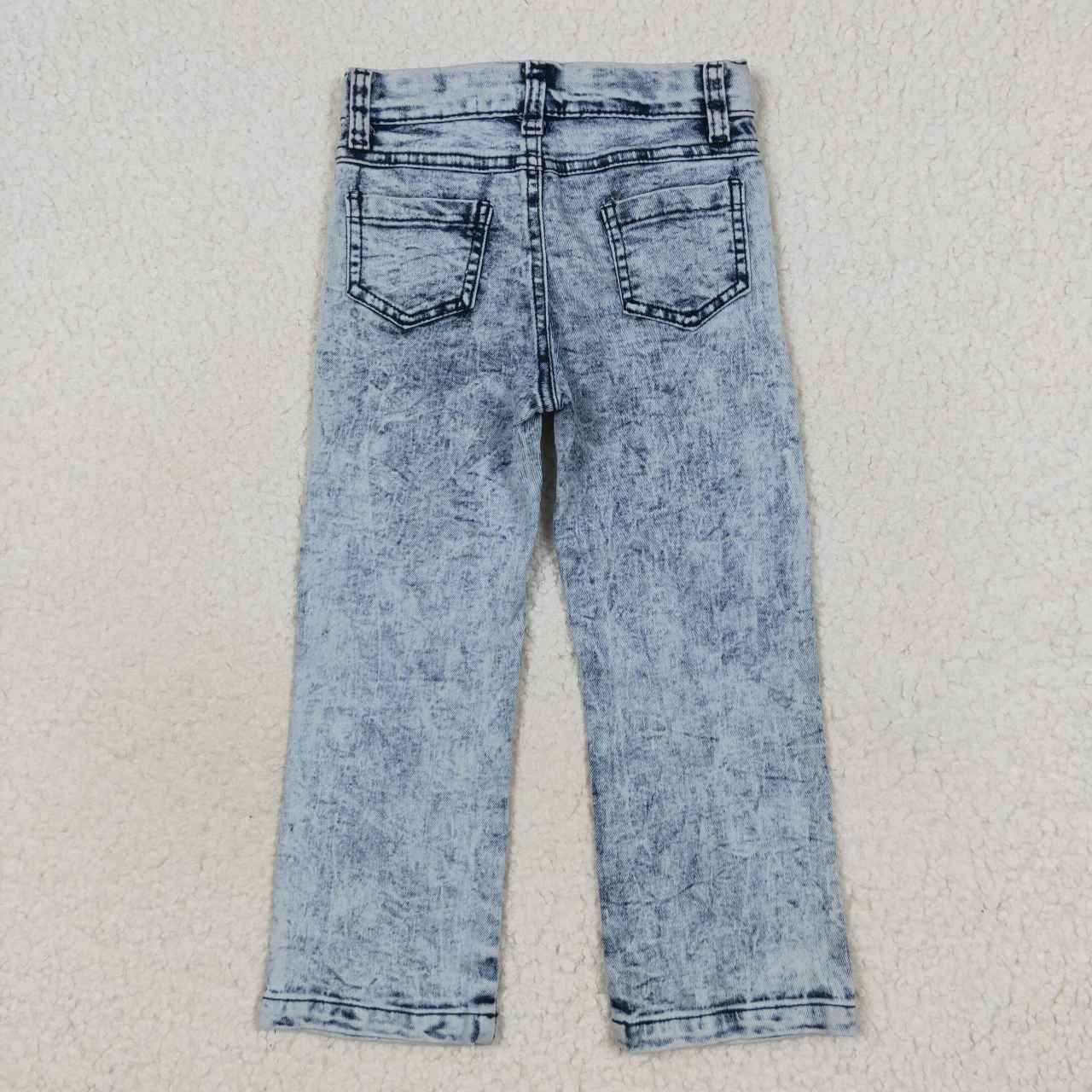 P0244 White distressed denim legging pants kids fall jeans