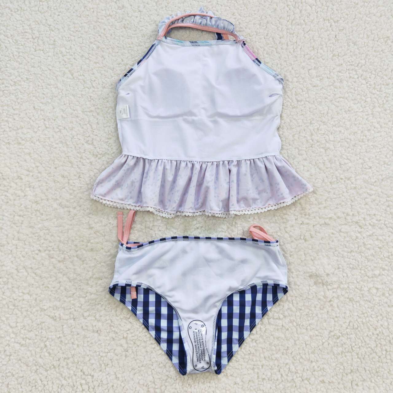 S0158 Girls flowers print 2 pieces swimsuits