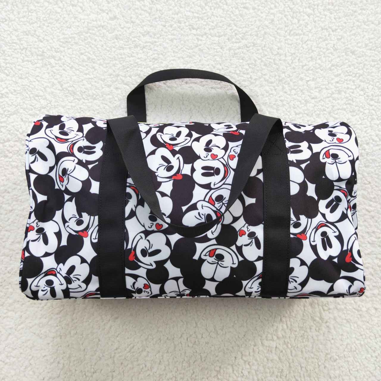 BA0132 Black cartoon mouse print gym bag Overnight Bags