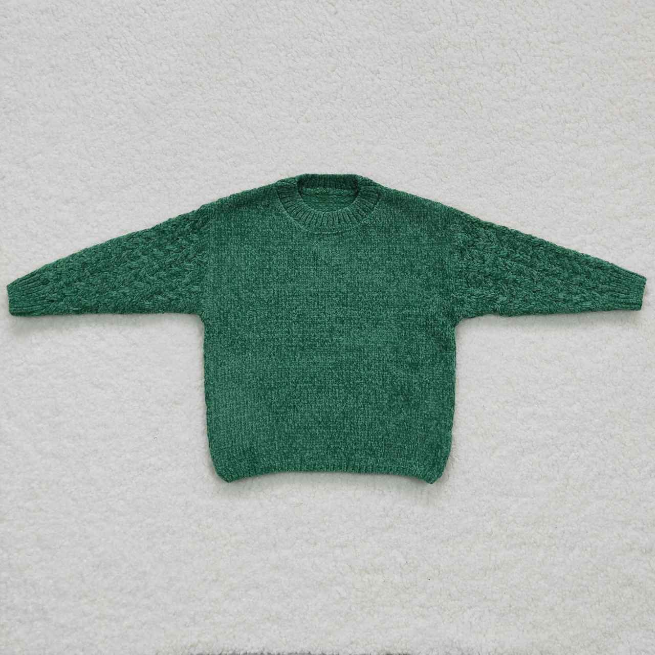 GLP0537 Green sweater top pumpkin bell pants girls clothes sets