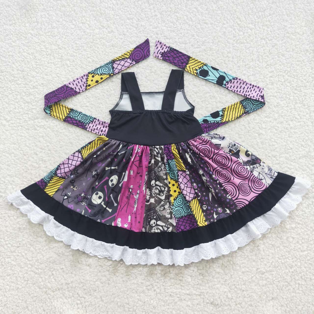 A8-14 Sleeveless movie character print girls twirl Halloween knee length dress