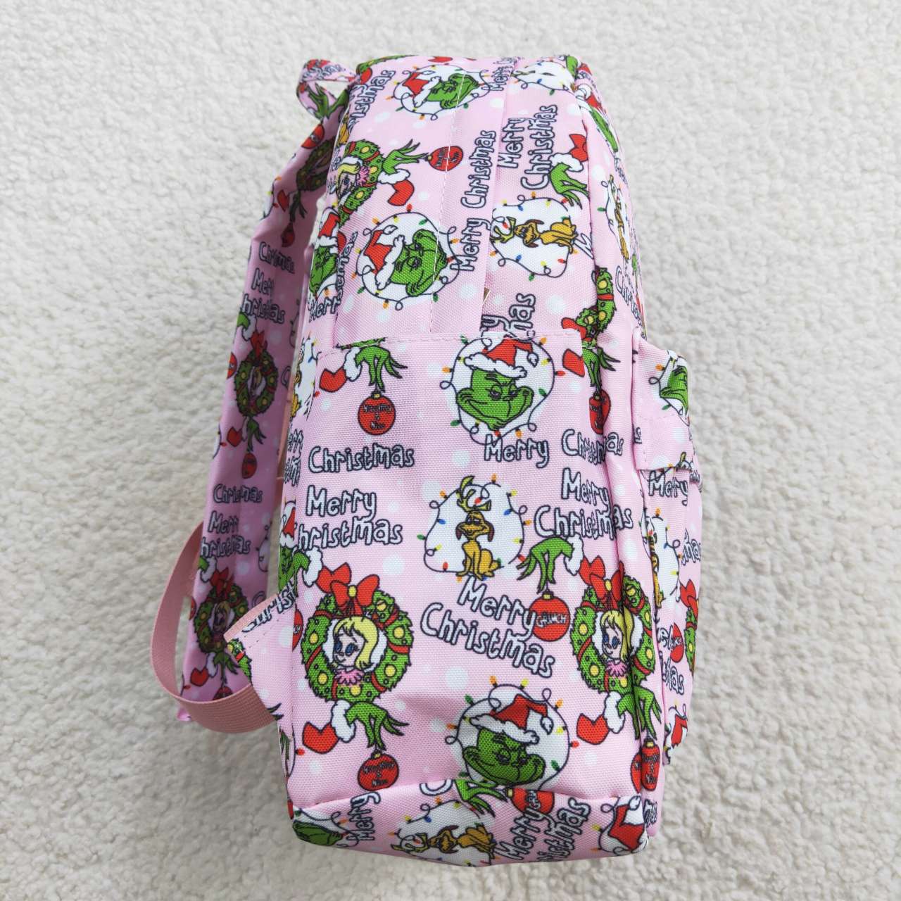 BA0148 Merry Christmas bag pink frog backpack