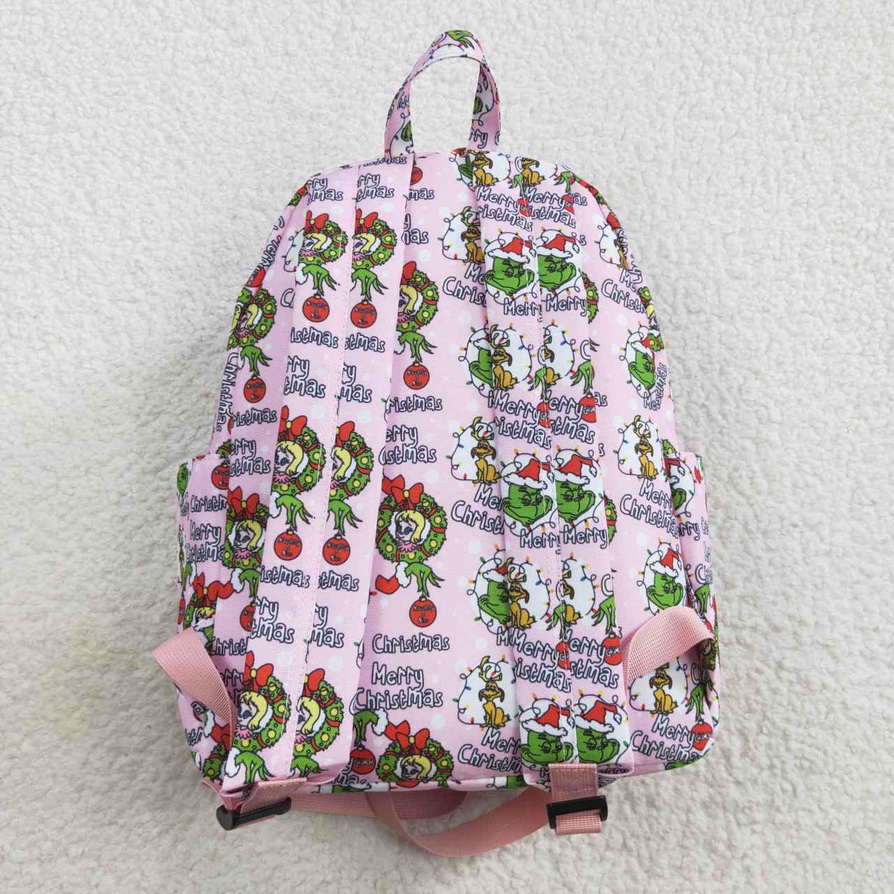 BA0148 Merry Christmas bag pink frog backpack