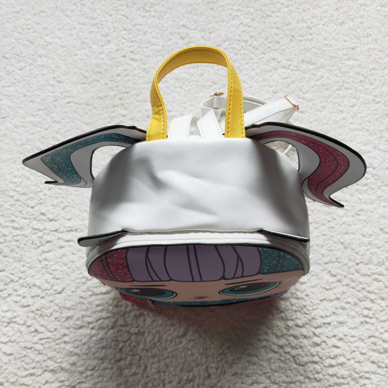 BA0133 Baby Girls Bags Cartoon Head Backpack