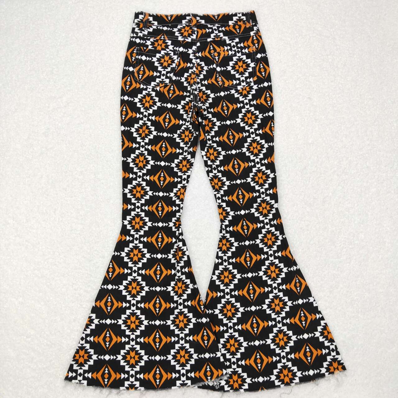 P0298 Adult Aztec Print Denim Bell Bottom Western Jeans