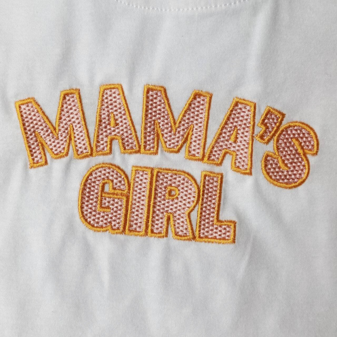 GLP1075 MAMA'S GIRL Embroidery Top Pink Pants Girls Cotton Clothes Set