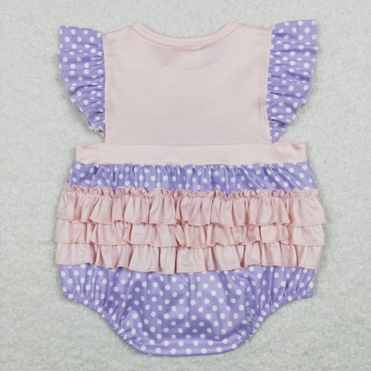 SR0377 Ice Cone Print Flutter Sleeves Summer Romper