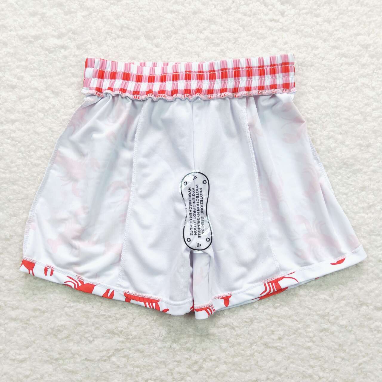 S0202 Boys Crayfish Print Swim Trunks