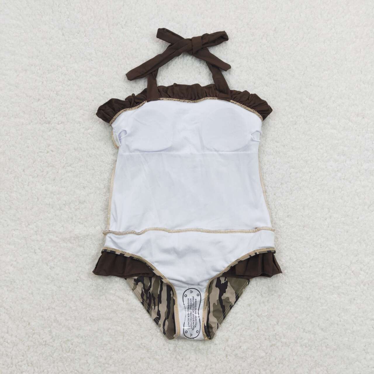 S0192 Girls Camo Print 1 Piece Swimsuits