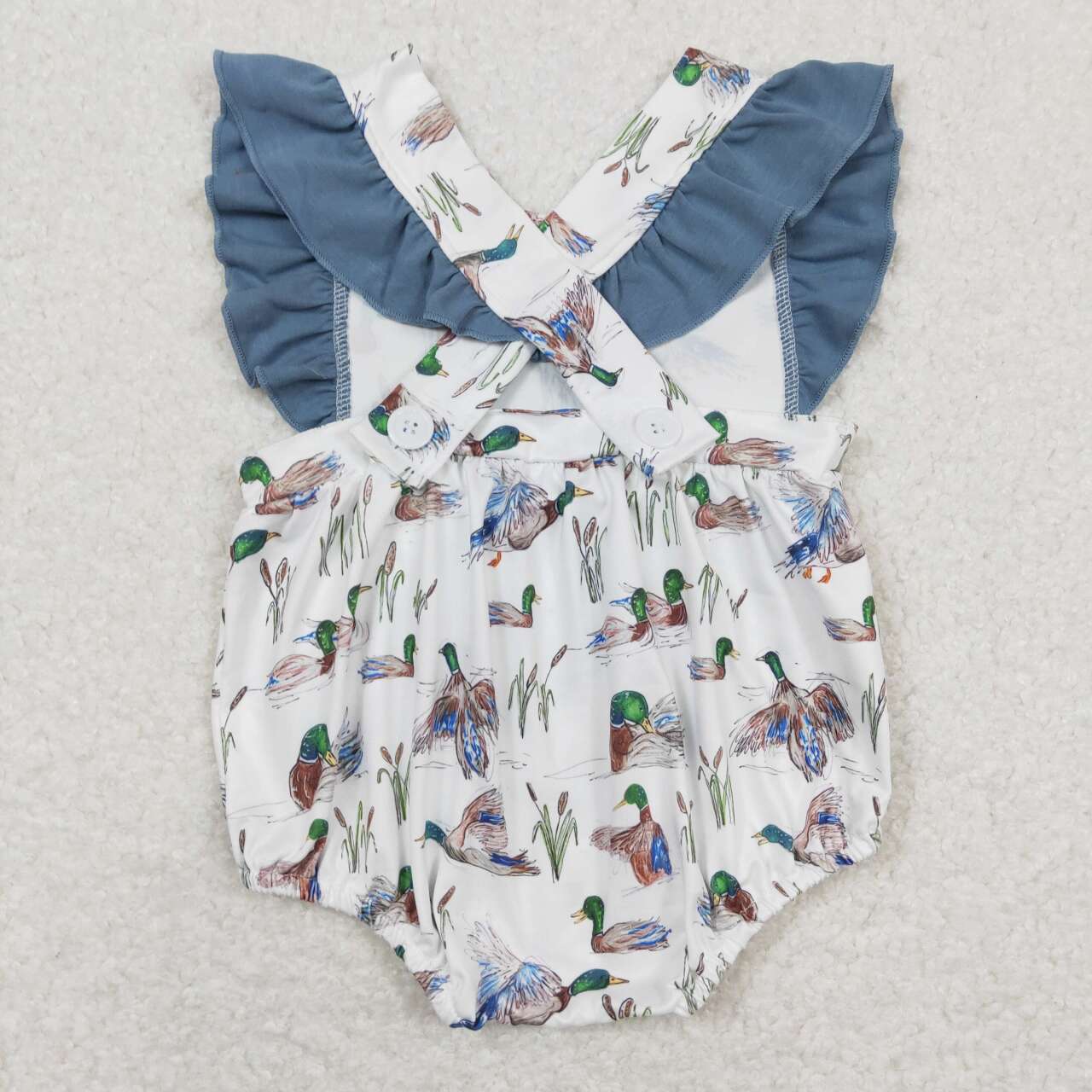 USA-Shop SR0893 Duck Print Baby Girls Summer Romper