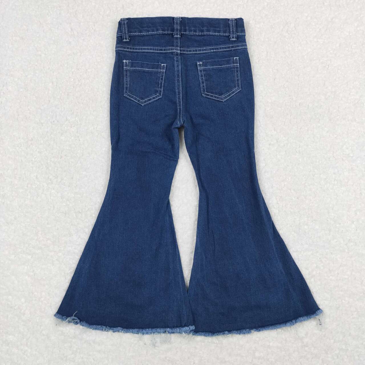 P0457 Blue Denim Bell Bottom Jeans Girls Pants