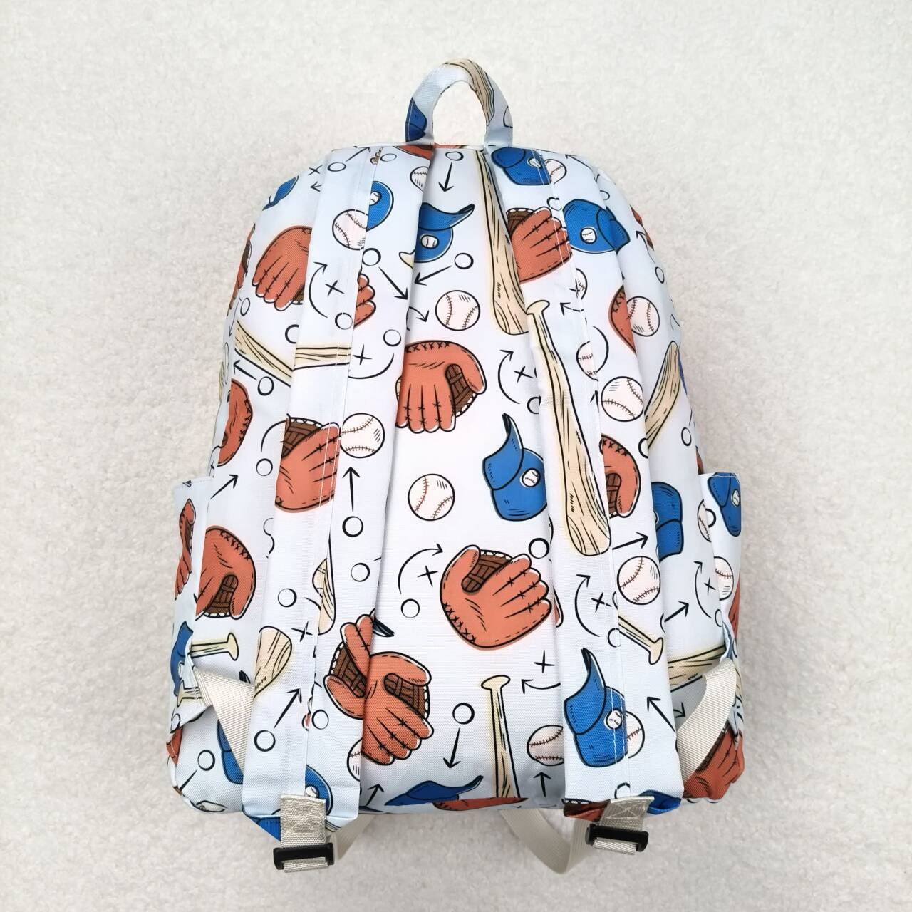 BA0075 Kids bag baseball print backpack