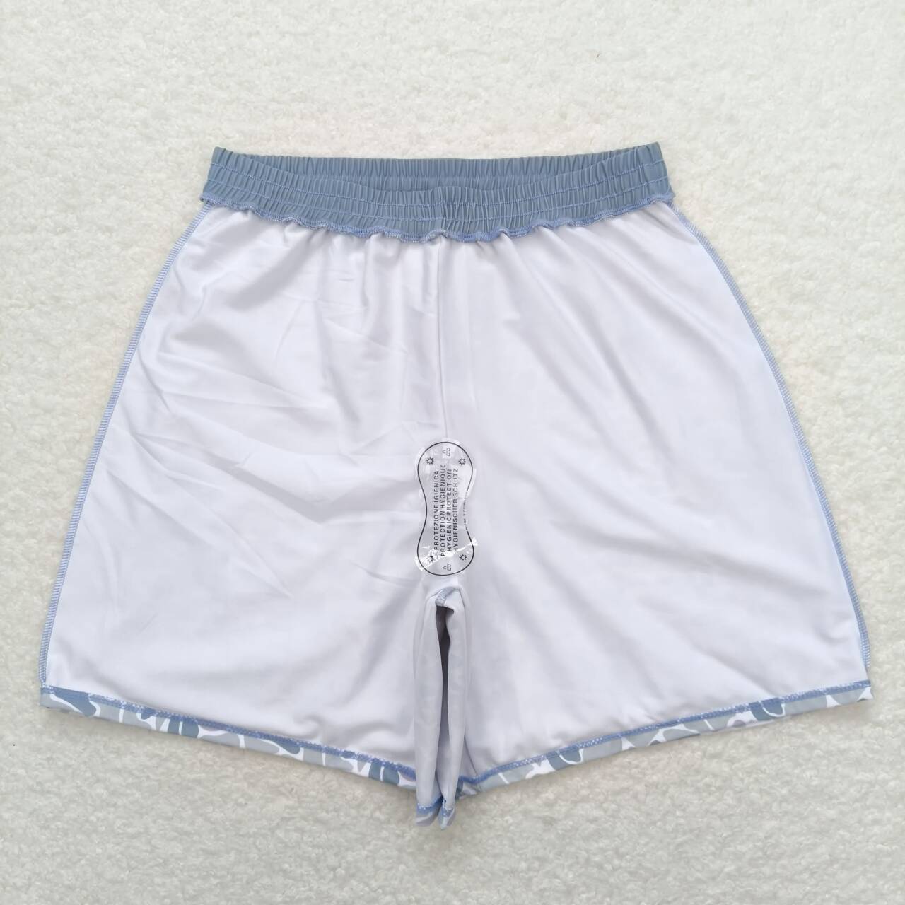 S0404 Adult Grey Camo Print Man Swim Trunks