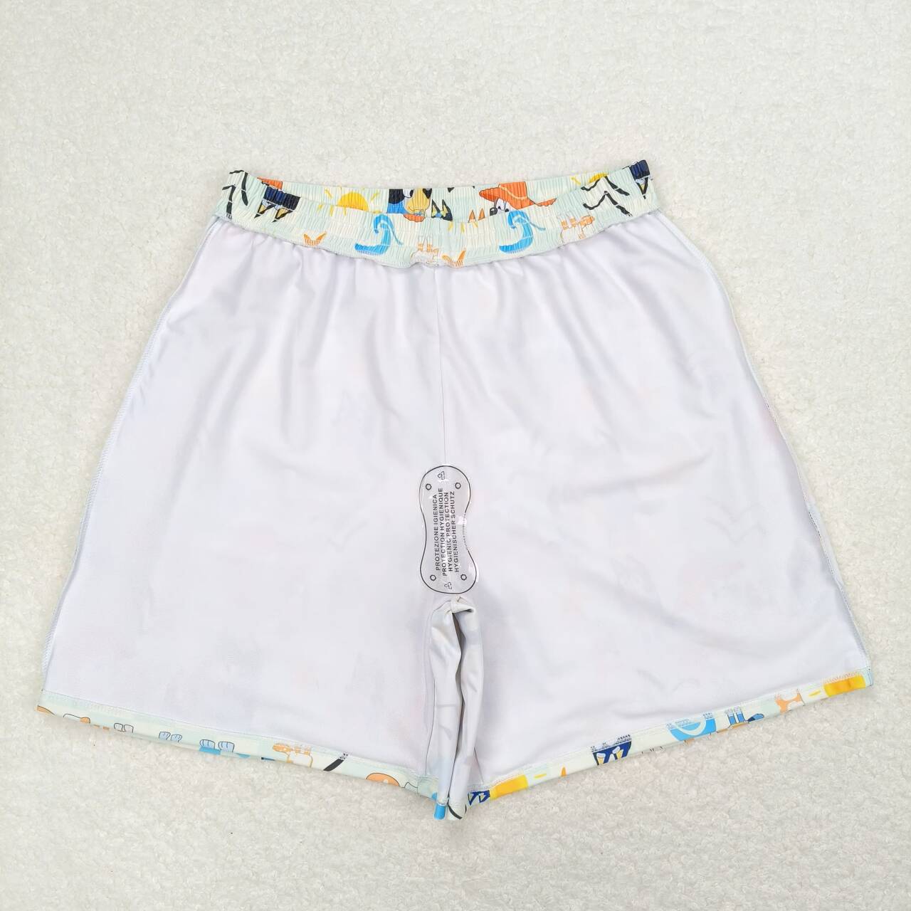 S0360 Adult Cartoon Dog Sandbeach Print Man Swim Trunks