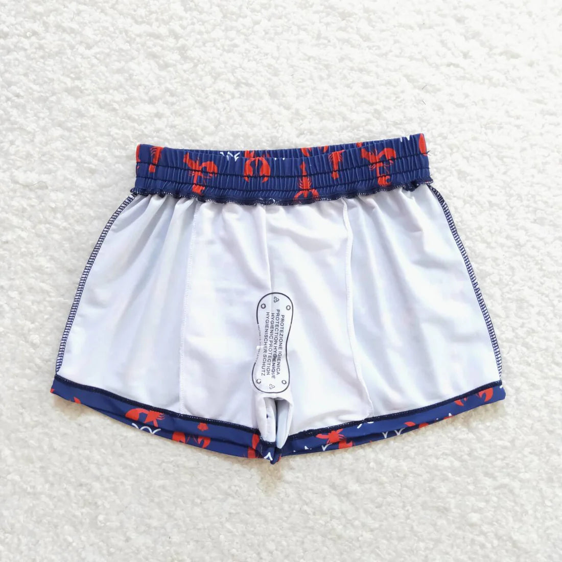 4 Crayfish Print Boys Swim Trunks Brothers Wear