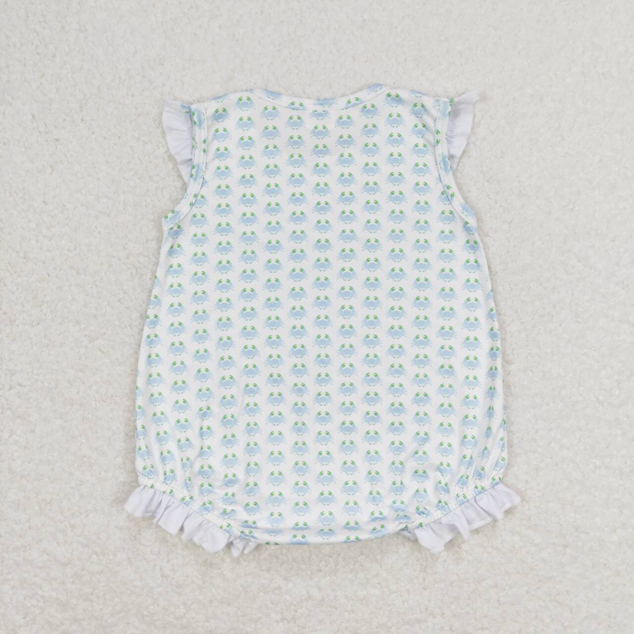 SR1435 Crab Print Baby Girls Summer Romper